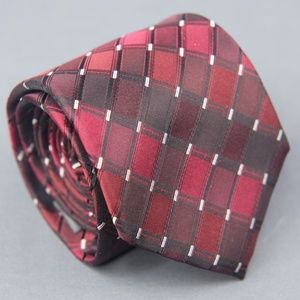 Calvin Klein Tie Red Classic Mens Necktie